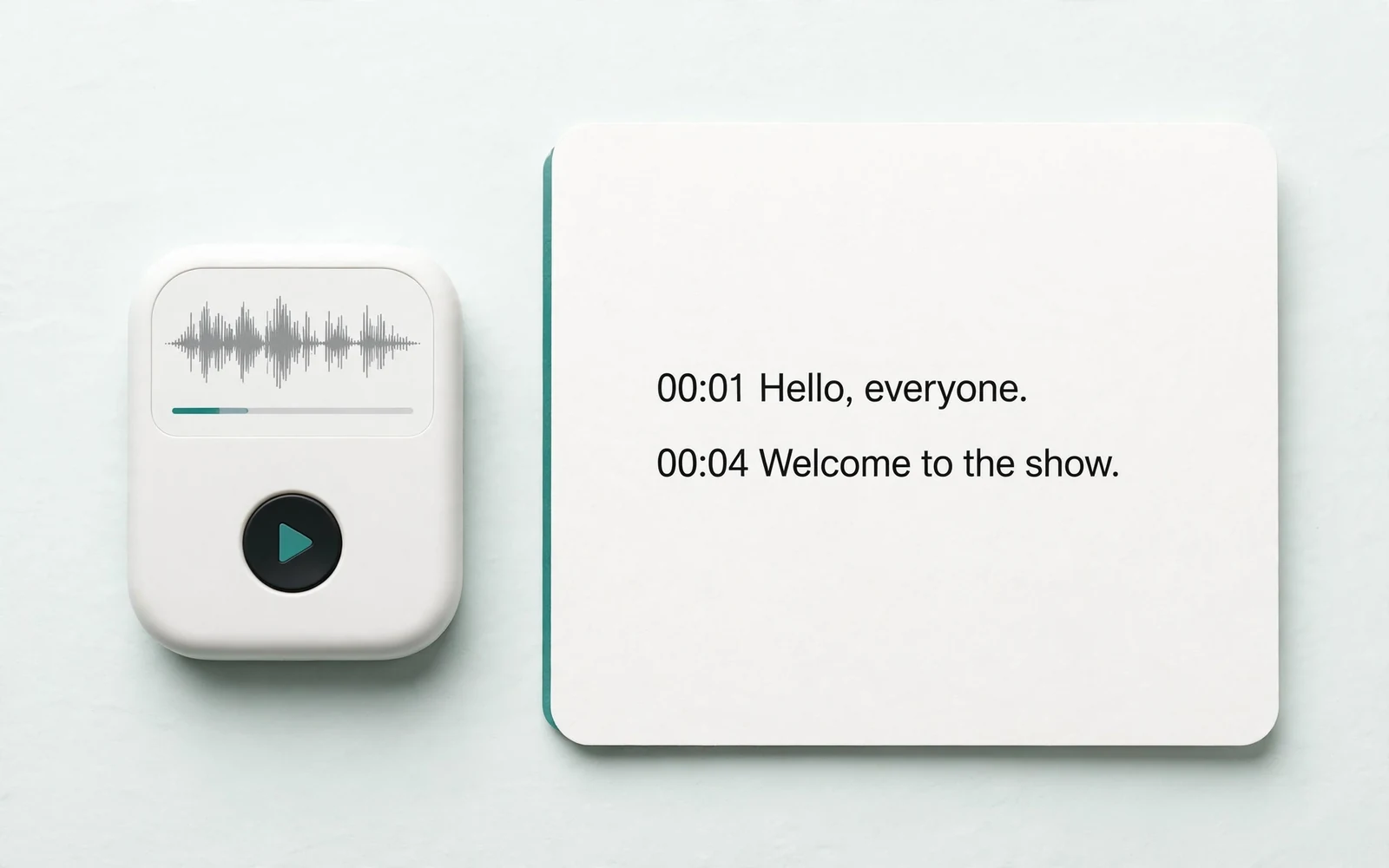 Audio to Text example