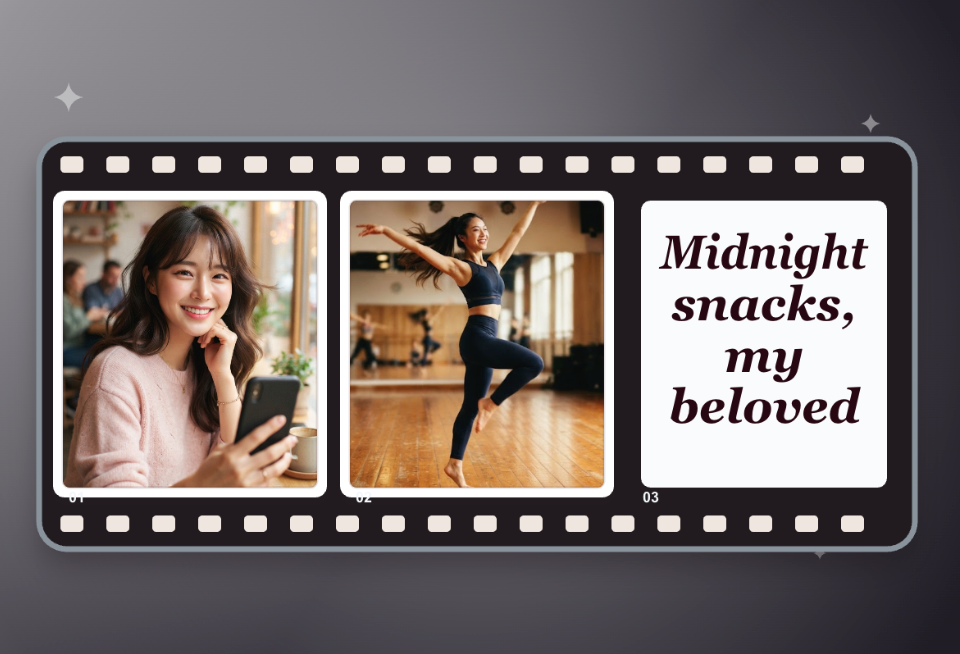 Film-strip My Beloved meme with two photos and a separate caption frame.